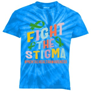 Fight Stigma Tal Health Disease Awareness Green Ribbon Gift Kids Tie-Dye T-Shirt