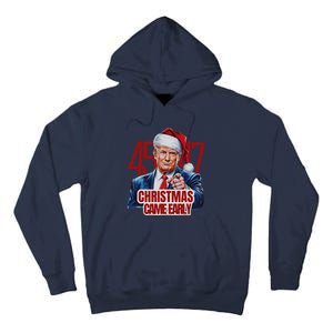 Funny Santa Trump Christmas Came Early 47th President Xmas Tall Hoodie