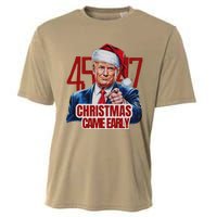 Funny Santa Trump Christmas Came Early 47th President Xmas Cooling Performance Crew T-Shirt