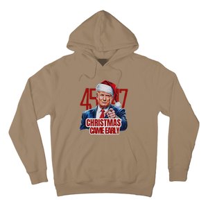 Funny Santa Trump Christmas Came Early 47th President Xmas Hoodie