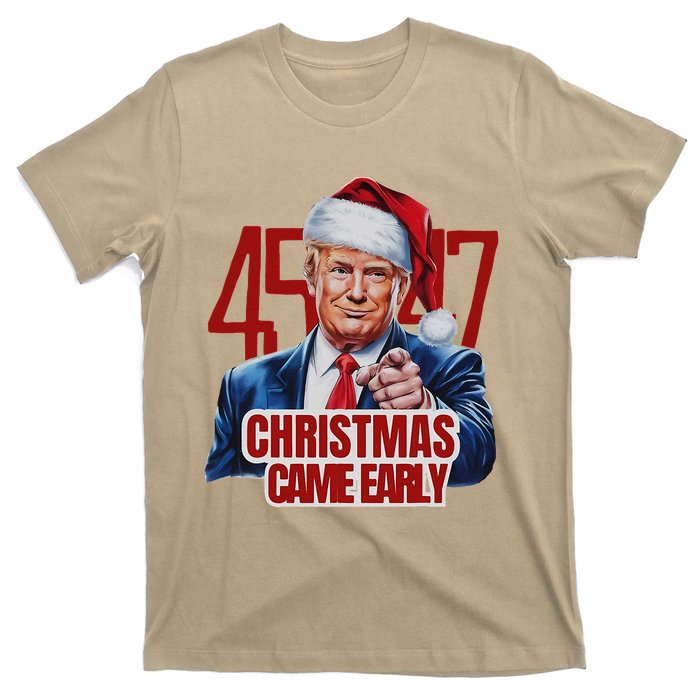 Funny Santa Trump Christmas Came Early 47th President Xmas T-Shirt