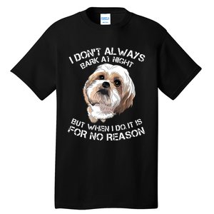 Funny Shih Tzu Dog Pet Breed T Bark Barking Gift Color Tall T-Shirt