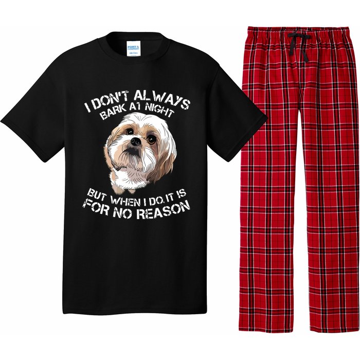 Funny Shih Tzu Dog Pet Breed T Bark Barking Gift Color Pajama Set