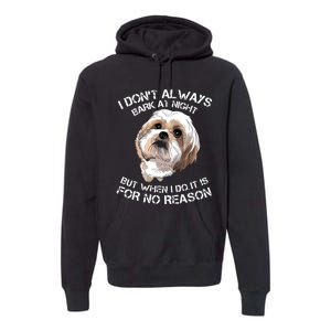 Funny Shih Tzu Dog Pet Breed T Bark Barking Gift Color Premium Hoodie