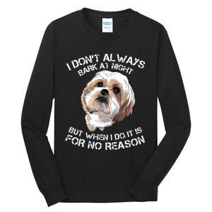 Funny Shih Tzu Dog Pet Breed T Bark Barking Gift Color Tall Long Sleeve T-Shirt