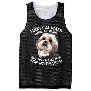 Funny Shih Tzu Dog Pet Breed T Bark Barking Gift Color Mesh Reversible Basketball Jersey Tank