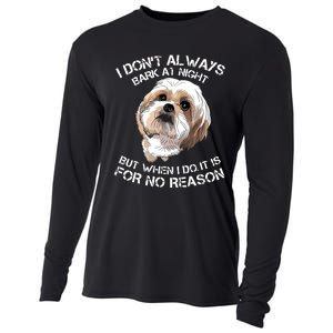 Funny Shih Tzu Dog Pet Breed T Bark Barking Gift Color Cooling Performance Long Sleeve Crew