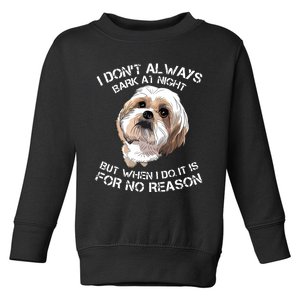 Funny Shih Tzu Dog Pet Breed T Bark Barking Gift Color Toddler Sweatshirt