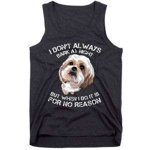 Funny Shih Tzu Dog Pet Breed T Bark Barking Gift Color Tank Top