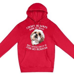 Funny Shih Tzu Dog Pet Breed T Bark Barking Gift Color Premium Pullover Hoodie