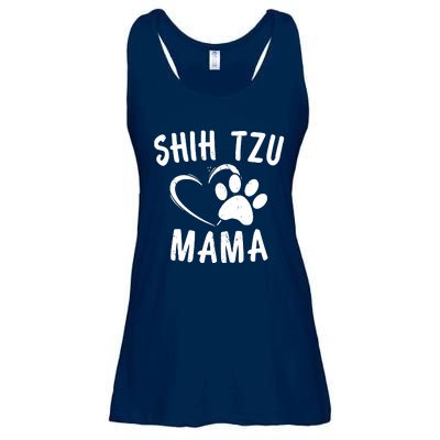 Funny Shih Tzu Mama Gift Pet Doggy Lover Apparel Dog Mom Ladies Essential Flowy Tank