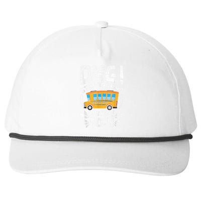 Funny Stop Talking To The BusDriver School Bus Design Snapback Five-Panel Rope Hat