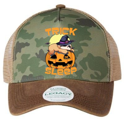 Funny Sloth Trick Or Sleep Cute Halloween Gift Legacy Tie Dye Trucker Hat