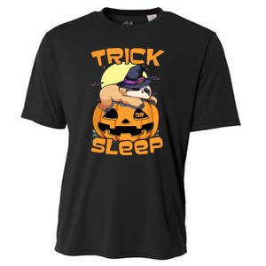 Funny Sloth Trick Or Sleep Cute Halloween Gift Cooling Performance Crew T-Shirt