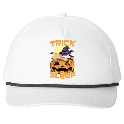 Funny Sloth Trick Or Sleep Cute Halloween Gift Snapback Five-Panel Rope Hat