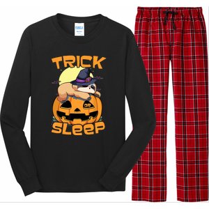 Funny Sloth Trick Or Sleep Cute Halloween Gift Long Sleeve Pajama Set