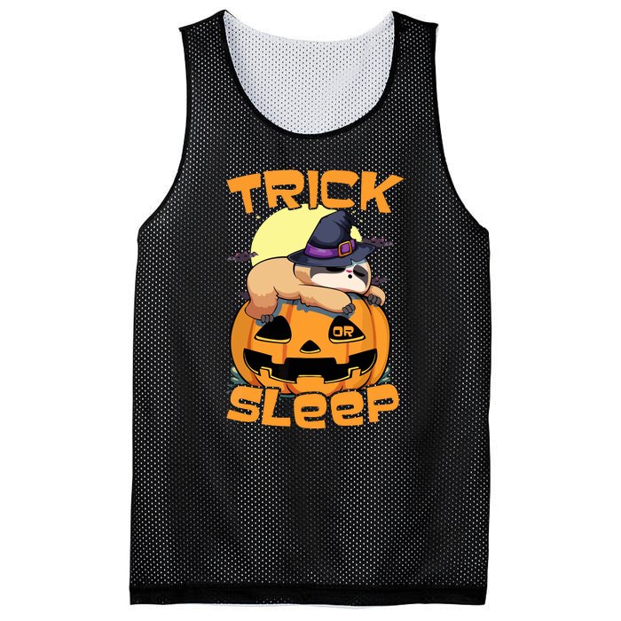 Funny Sloth Trick Or Sleep Cute Halloween Gift Mesh Reversible Basketball Jersey Tank