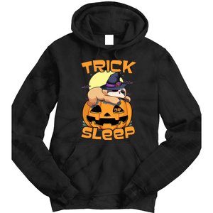 Funny Sloth Trick Or Sleep Cute Halloween Gift Tie Dye Hoodie