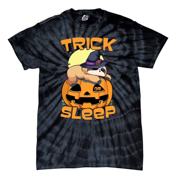 Funny Sloth Trick Or Sleep Cute Halloween Gift Tie-Dye T-Shirt