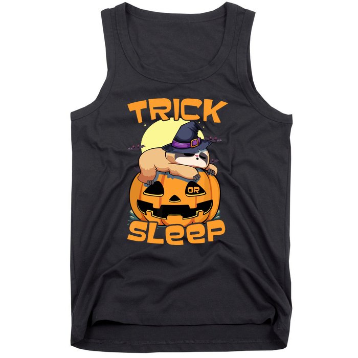 Funny Sloth Trick Or Sleep Cute Halloween Gift Tank Top