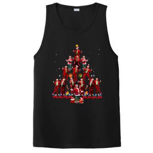 Funny Santa Trump Dance Tree Christmas Pajama Xmas PosiCharge Competitor Tank