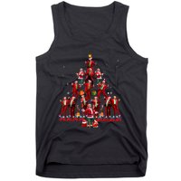 Funny Santa Trump Dance Tree Christmas Pajama Xmas Tank Top