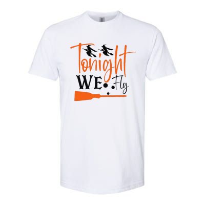 Funny Spooky Tonight We Fly Witch Halloween Graphic Witches Softstyle CVC T-Shirt