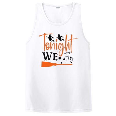 Funny Spooky Tonight We Fly Witch Halloween Graphic Witches PosiCharge Competitor Tank