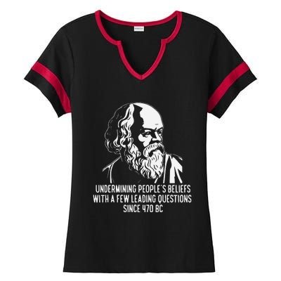 Funny Socrates The Socratic Method Classical Philosophy Ladies Halftime Notch Neck Tee