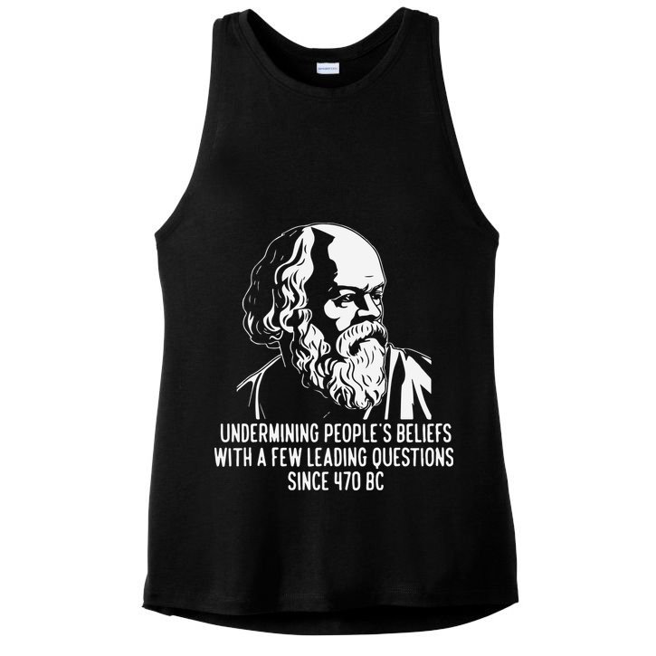 Funny Socrates The Socratic Method Classical Philosophy Ladies PosiCharge Tri-Blend Wicking Tank