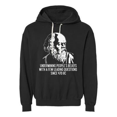 Funny Socrates The Socratic Method Classical Philosophy Garment-Dyed Fleece Hoodie