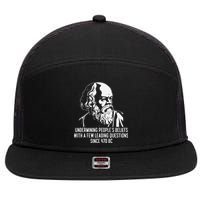 Funny Socrates The Socratic Method Classical Philosophy 7 Panel Mesh Trucker Snapback Hat