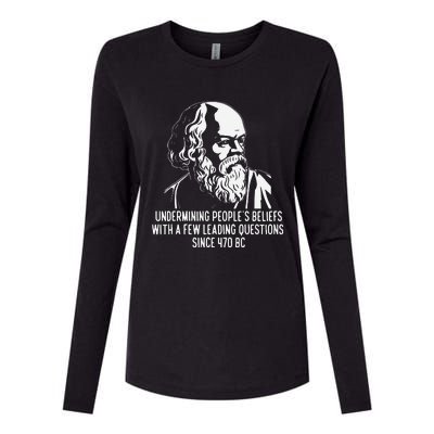 Funny Socrates The Socratic Method Classical Philosophy Womens Cotton Relaxed Long Sleeve T-Shirt