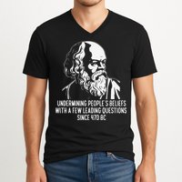 Funny Socrates The Socratic Method Classical Philosophy V-Neck T-Shirt