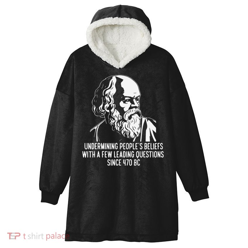 Funny Socrates The Socratic Method Classical Philosophy Hooded Wearable Blanket