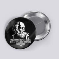 Funny Socrates The Socratic Method Classical Philosophy Button