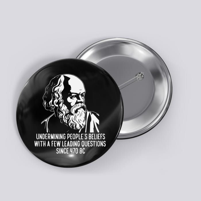 Funny Socrates The Socratic Method Classical Philosophy Button