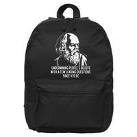 Funny Socrates The Socratic Method Classical Philosophy 16 in Basic Backpack