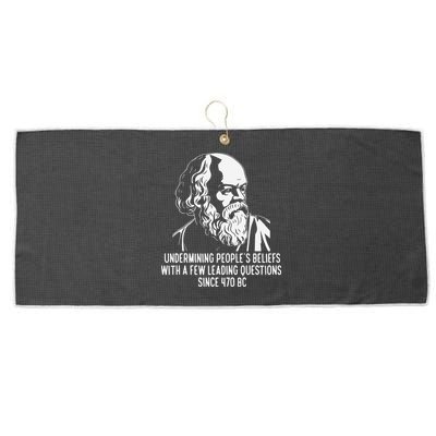 Funny Socrates The Socratic Method Classical Philosophy Large Microfiber Waffle Golf Towel