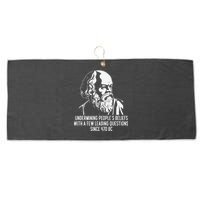 Funny Socrates The Socratic Method Classical Philosophy Large Microfiber Waffle Golf Towel