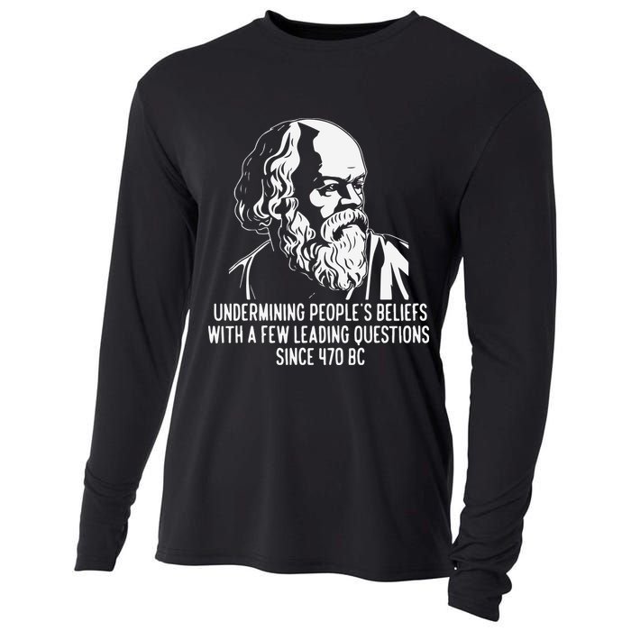 Funny Socrates The Socratic Method Classical Philosophy Cooling Performance Long Sleeve Crew