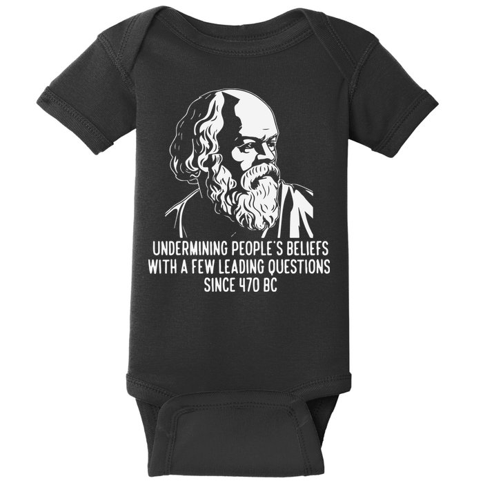 Funny Socrates The Socratic Method Classical Philosophy Baby Bodysuit
