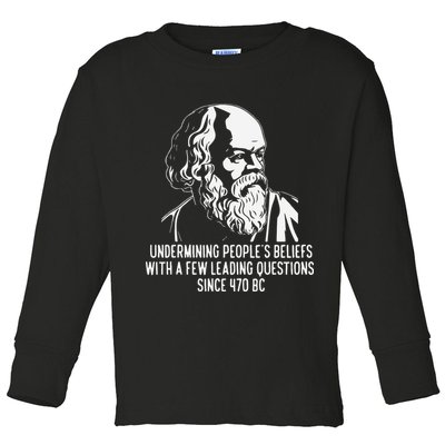 Funny Socrates The Socratic Method Classical Philosophy Toddler Long Sleeve Shirt