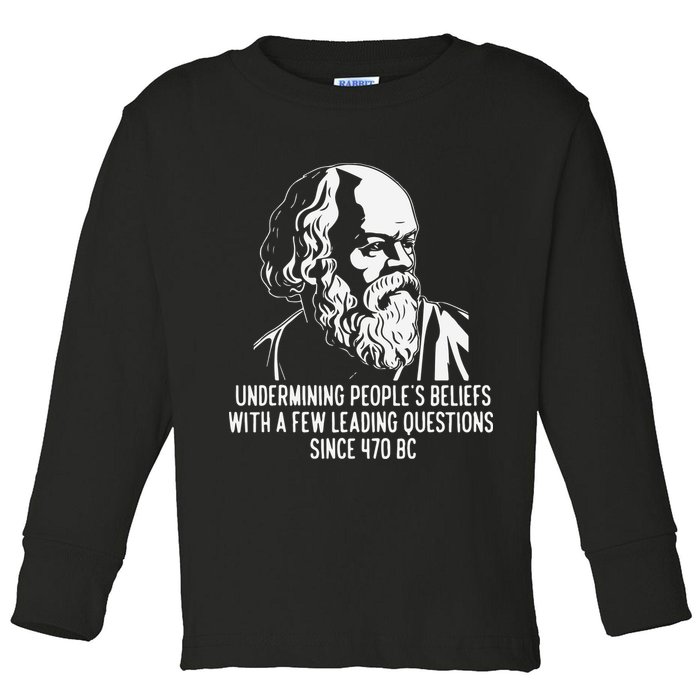 Funny Socrates The Socratic Method Classical Philosophy Toddler Long Sleeve Shirt
