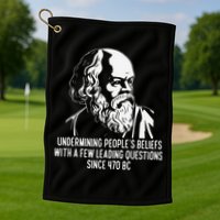 Funny Socrates The Socratic Method Classical Philosophy Golf Towel