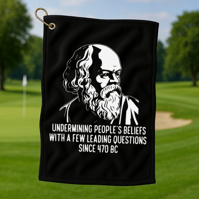 Funny Socrates The Socratic Method Classical Philosophy Golf Towel
