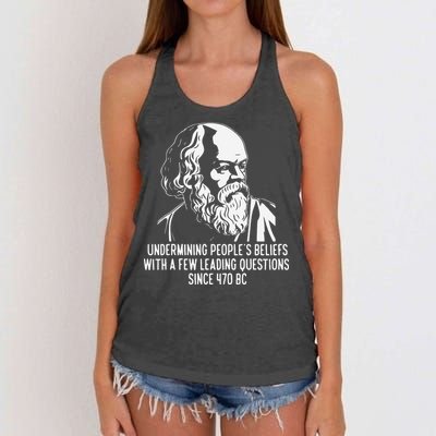 Funny Socrates The Socratic Method Classical Philosophy Women's Knotted Racerback Tank