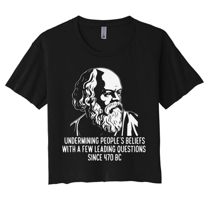 Funny Socrates The Socratic Method Classical Philosophy Crop Top