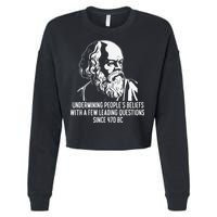 Funny Socrates The Socratic Method Classical Philosophy Cropped Pullover Crew