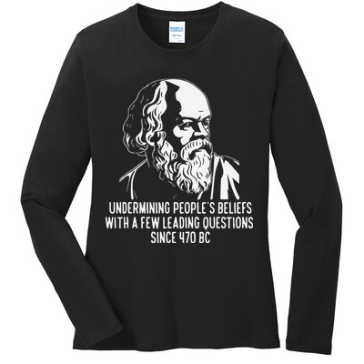 Funny Socrates The Socratic Method Classical Philosophy Ladies Long Sleeve Shirt